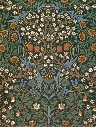 Blackthorn wallpaper, designed by William Morris, 1892 by William Morris